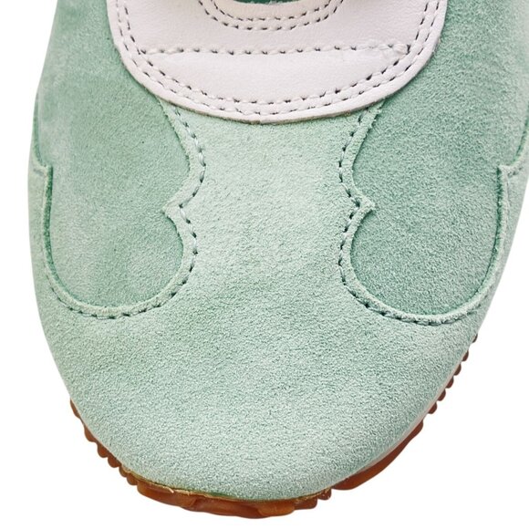 Tory Burch Mint Green & White Leather & Suede Sneakers Womens Size 7.5M - Picture 10 of 13